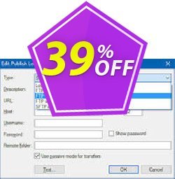 39% OFF Secure FTP Extension for WYSIWYG Web Builder Coupon code