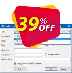 39% OFF Secure FTP Extension for WYSIWYG Web Builder Coupon code