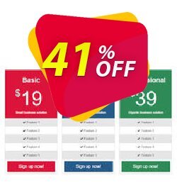 41% OFF Pricing Tables Extension for WYSIWYG Web Builder Coupon code