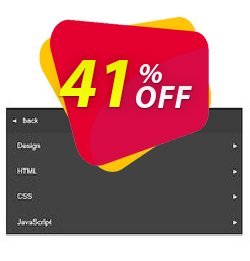 41% OFF Drilldown Menu Extension for WYSIWYG Web Builder Coupon code