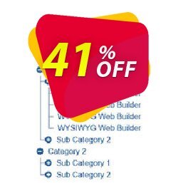 41% OFF TreeView Menu Extension for WYSIWYG Web Builder Coupon code