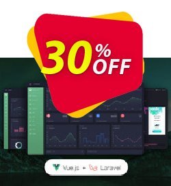 30% OFF Vue Black Dashboard PRO Laravel Coupon code