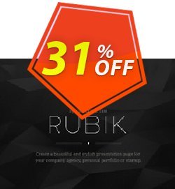31% OFF Rubik Presentation Page Coupon code