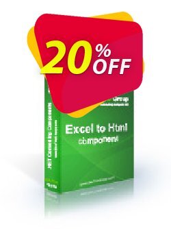 20% OFF Excel To Html .NET - High-priority Support Coupon code