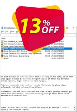 13% OFF Plain Clipboard Manager Coupon code