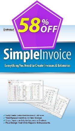 58% OFF SimpleInvoice Coupon code