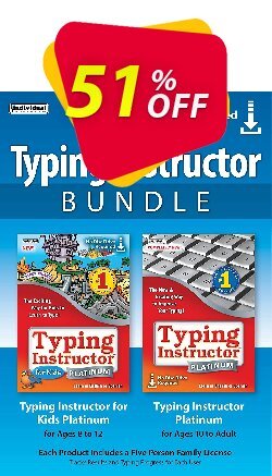 51% OFF Typing Instructor Bundle: Typing Instructor for Kids Platinum & Typing Instructor Platinum Coupon code