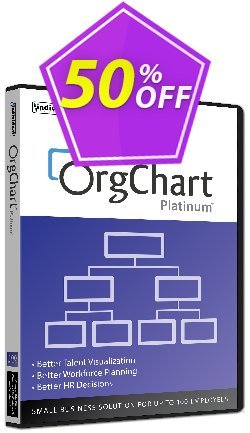 50% OFF OrgChart Platinum - 100 Employees  Coupon code