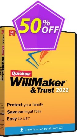 50% OFF Quicken WillMaker & Trust 2022 - MAC  Coupon code