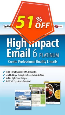 51% OFF High Impact Email 6 Platinum Coupon code