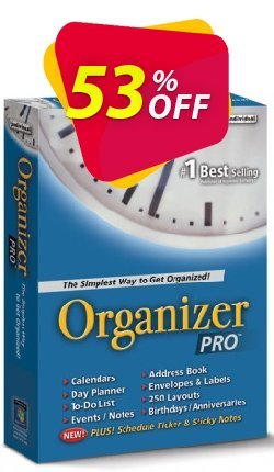 30% OFF Organizer Pro, verified