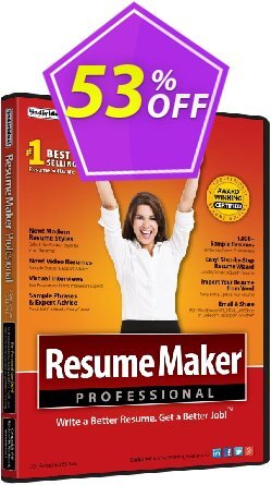 53% OFF ResumeMaker Professional Deluxe Coupon code