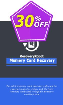 30% OFF RecoveryRobot Memory Card Recovery  - Expert  Coupon code