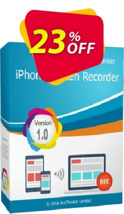 Acethinker iPhone Screen Recorder Coupon, discount iPhone Screen Recorder (Personal - 1 year) exclusive promotions code 2022. Promotion: exclusive promotions code of iPhone Screen Recorder (Personal - 1 year) 2022