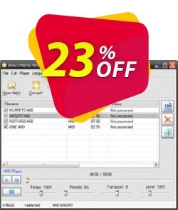23% OFF Pistonsoft Direct MIDI to MP3 Converter Coupon code