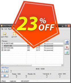 23% OFF Pistonsoft Direct MIDI to MP3 Converter Coupon code