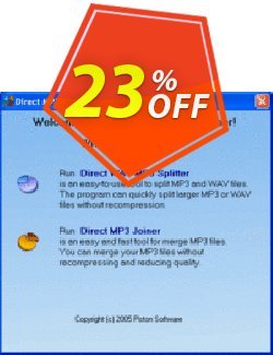 23% OFF Pistonsoft Direct MP3 Splitter and Joiner Coupon code