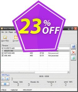 23% OFF Pistonsoft MIDI Converter Coupon code