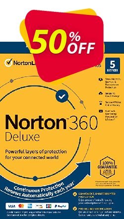 50% OFF Norton 360 Deluxe Coupon code