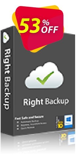 53% OFF Right Backup - 1 month  Coupon code
