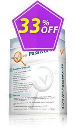 33% OFF Recover Passwords Coupon code