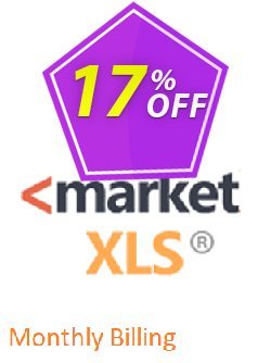 15% OFF MarketXLS Monthly Billing, verified