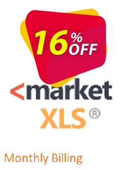 15% OFF MarketXLS Pro Plus Monthly Billing, verified