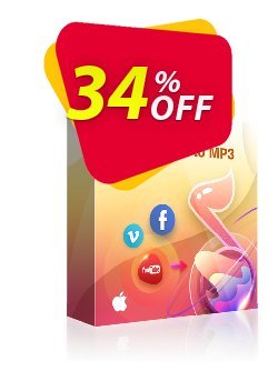 34% OFF StreamFab YouTube to MP3 for MAC - 1 Year  Coupon code