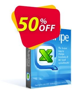 50% OFF ExcelPipe File Server License - +1 Yr Maintenance Coupon code
