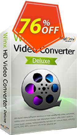 WinX HD Video Converter Deluxe - 1 year License  Coupon discount 75% OFF WinX HD Video Converter Deluxe (1 year License), verified - Exclusive promo code of WinX HD Video Converter Deluxe (1 year License), tested & approved