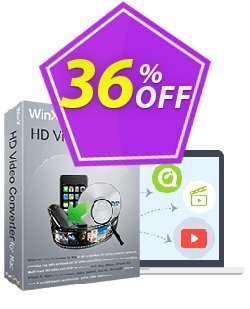 WinX HD Video Converter for Mac Coupon, discount Special Offer for softwarediscounts. Promotion: 50% off for WinXdvd, DRP, DELUXE, DCP, DRM, MC