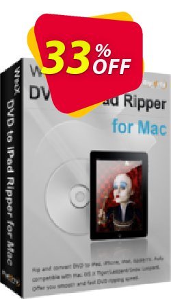 WinX DVD to iPad Ripper for Mac Coupon, discount WinX DVD to iPad Ripper for Mac amazing discount code 2022. Promotion: amazing discount code of WinX DVD to iPad Ripper for Mac 2022
