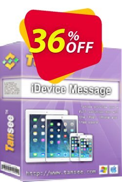 36% OFF Tansee iOS Message Transfer for Mac - 3-years  Coupon code