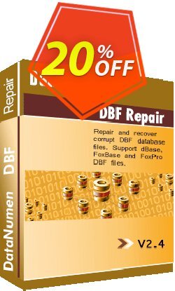 20% OFF DataNumen DBF Repair Coupon code