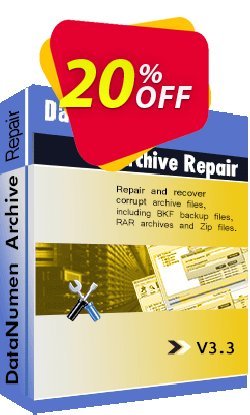 20% OFF DataNumen Archive Repair Coupon code