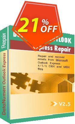 21% OFF DataNumen Outlook Express Repair - Business Coupon code