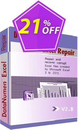 21% OFF DataNumen Excel Repair Coupon code