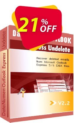 21% OFF DataNumen Outlook Express Undelete Coupon code