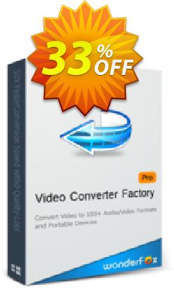 Video Converter Factory Pro Coupon, discount Video Converter Factory Pro stirring deals code 2019. Promotion: stirring deals code of Video Converter Factory Pro 2019