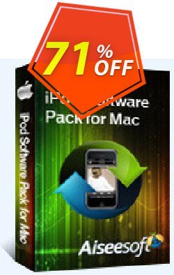 Aiseesoft iPod Software Pack for Mac Coupon, discount Aiseesoft iPod Software Pack for Mac imposing sales code 2022. Promotion: 40% Off for All Products of Aiseesoft