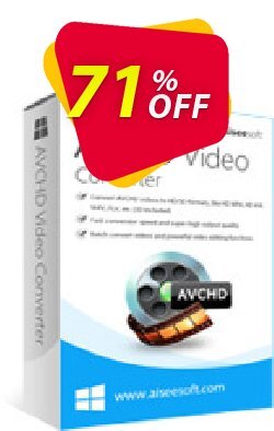 Aiseesoft AVCHD Video Converter Coupon discount 70% OFF Aiseesoft AVCHD Video Converter Feb 2024 - Fearsome deals code of Aiseesoft AVCHD Video Converter, tested in February 2024