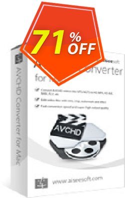 71% OFF Aiseesoft AVCHD Converter for Mac Coupon code