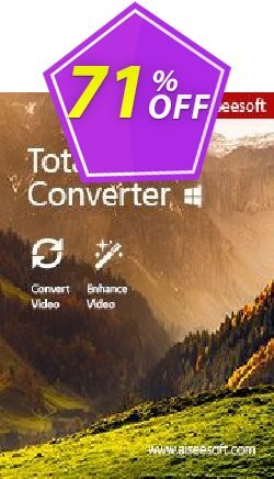 71% OFF Aiseesoft Total Video Converter Coupon code