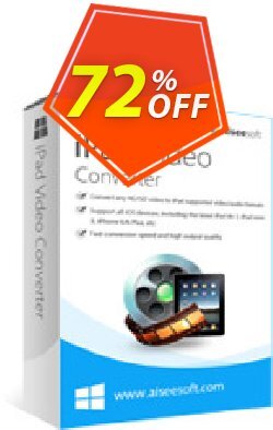 72% OFF Aiseesoft iPad Video Converter Coupon code