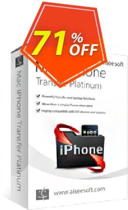 71% OFF Aiseesoft Mac iPhone Transfer Platinum Coupon code