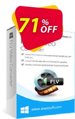 Aiseesoft FLV Video Converter Coupon, discount 40% Aiseesoft. Promotion: 40% Off for All Products of Aiseesoft