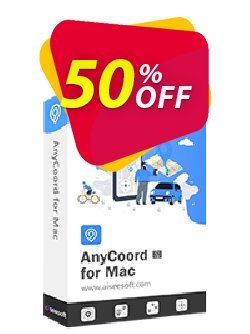 50% OFF Aiseesoft AnyCoord for Mac - Lifetime/24 Devices Coupon code