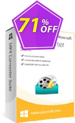 71% OFF Aiseesoft MP4 Converter Suite Coupon code