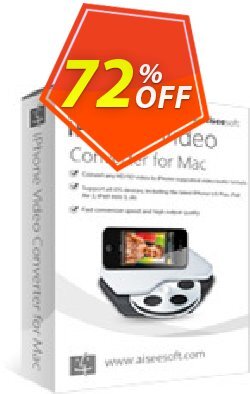 72% OFF Aiseesoft iPhone Video Converter for Mac Coupon code