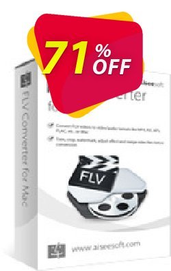 Aiseesoft FLV Converter for Mac Coupon, discount 40% Aiseesoft. Promotion: 40% Off for All Products of Aiseesoft